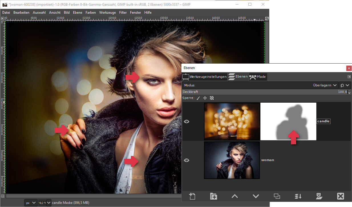 GIMP Hintergrund ändern tauschen und sofort ein schönes Foto