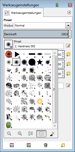 GIMP Pinsel hinzufügen temporär