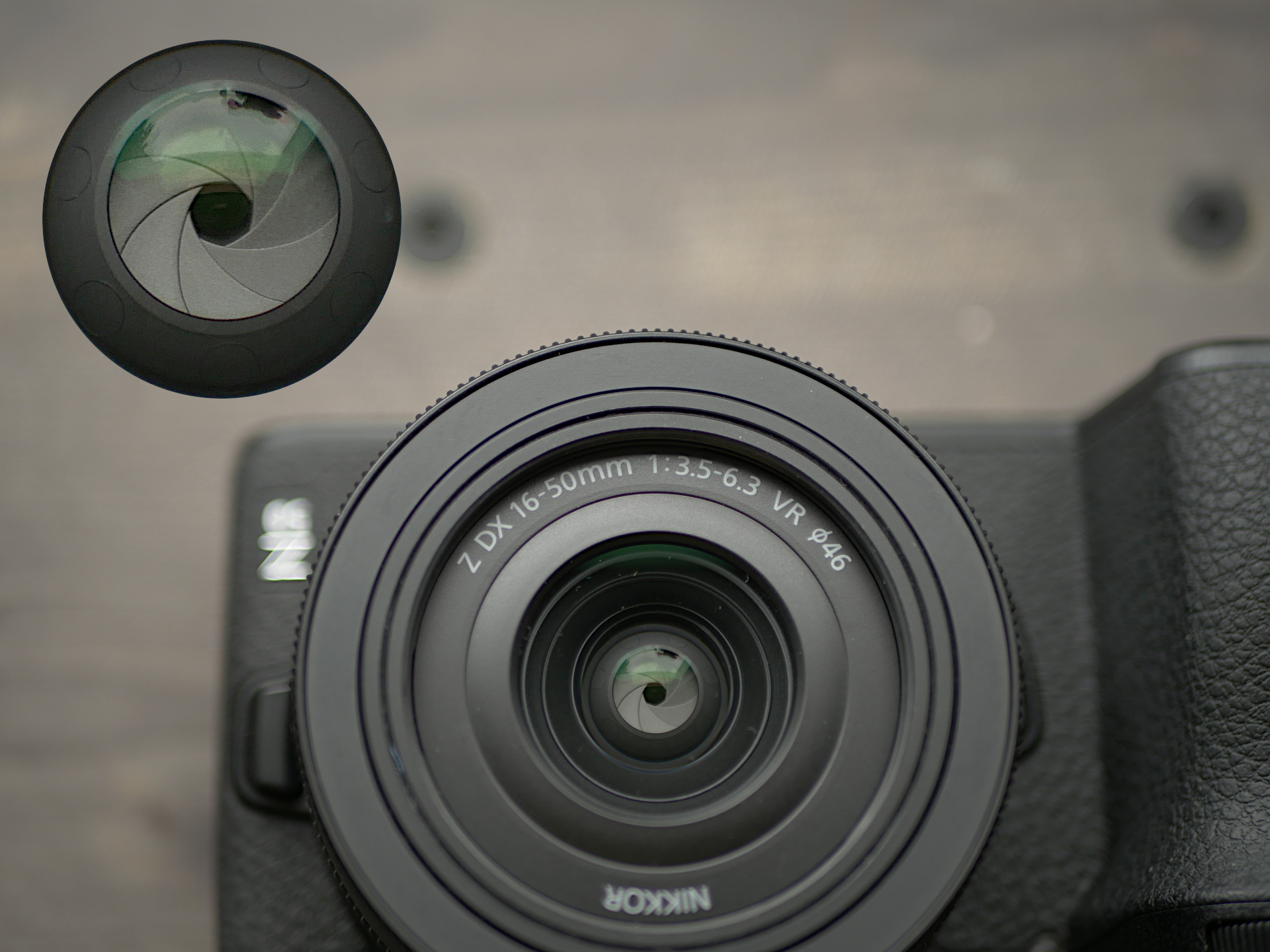 Objektiv der Nikon Z50
