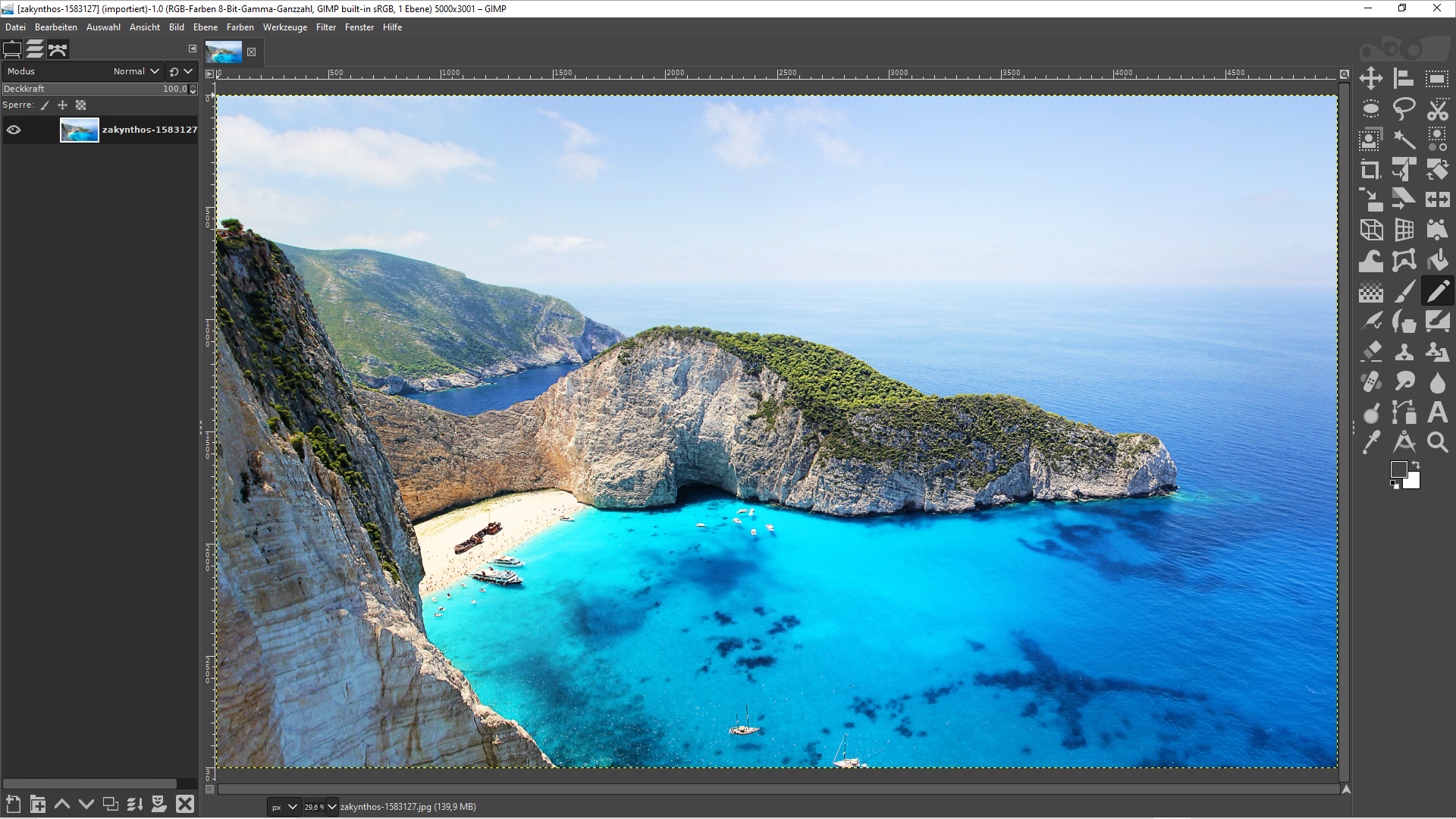 Bild öffnen mit GIMP Bild öffnen mit GIMP