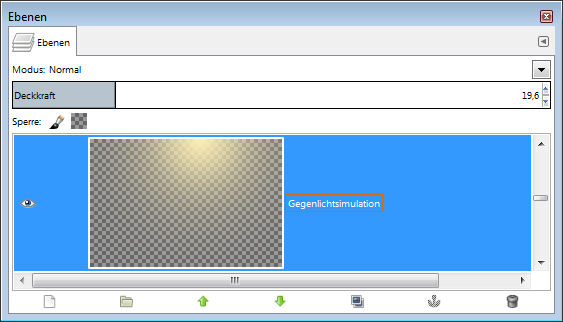 Ebene mit Gegenlicht