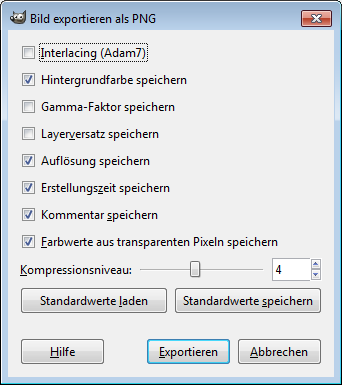 Dialog Bild exportieren als PNG