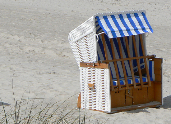 Bild eines Strandkorbes
