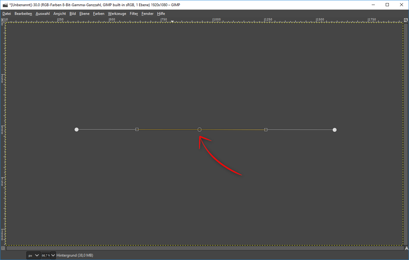 GIMP Pfad Knoten hinzufügen